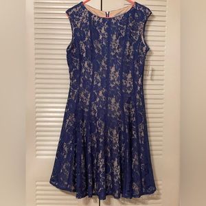 Danny & Nicole Two Tone Lace Cocktail Dress Size 12 (Brand New)